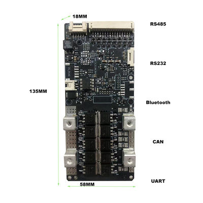 Batterijbms Board van het 3s-JAREN '20 de jaren '20 BMS 200A Batterijpak BMS RS485 RS232 72V