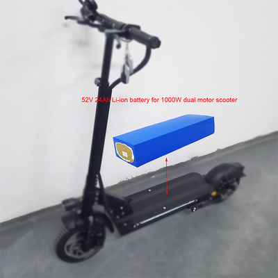 De krachtige Dubbele Scooter van 52v 24ah Li Ion Battery Pack For 1000w