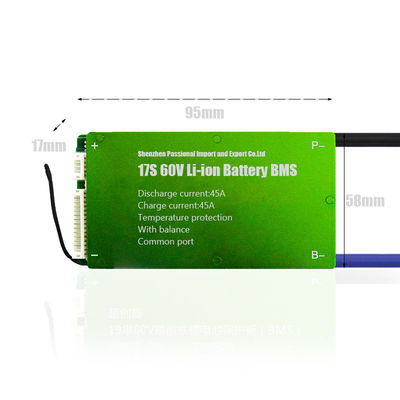 3.7V de Gemeenschappelijke Haven van PCB Li Ion Protection Board BMS 17S 60V 45A met Saldo