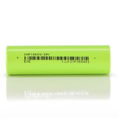 18650 Batterijcel2900mah 3.7V NCM EVE Lithium ionencellen Lichtgroen voor Ebike